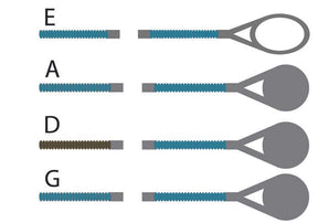 Jargar Violin String Set - 4/4 size - Medium Gauge - Loop End E