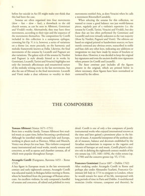 10 Italian Sonatas - for Violin and Continuo - edited by Cesare Fertonani - Ricordi