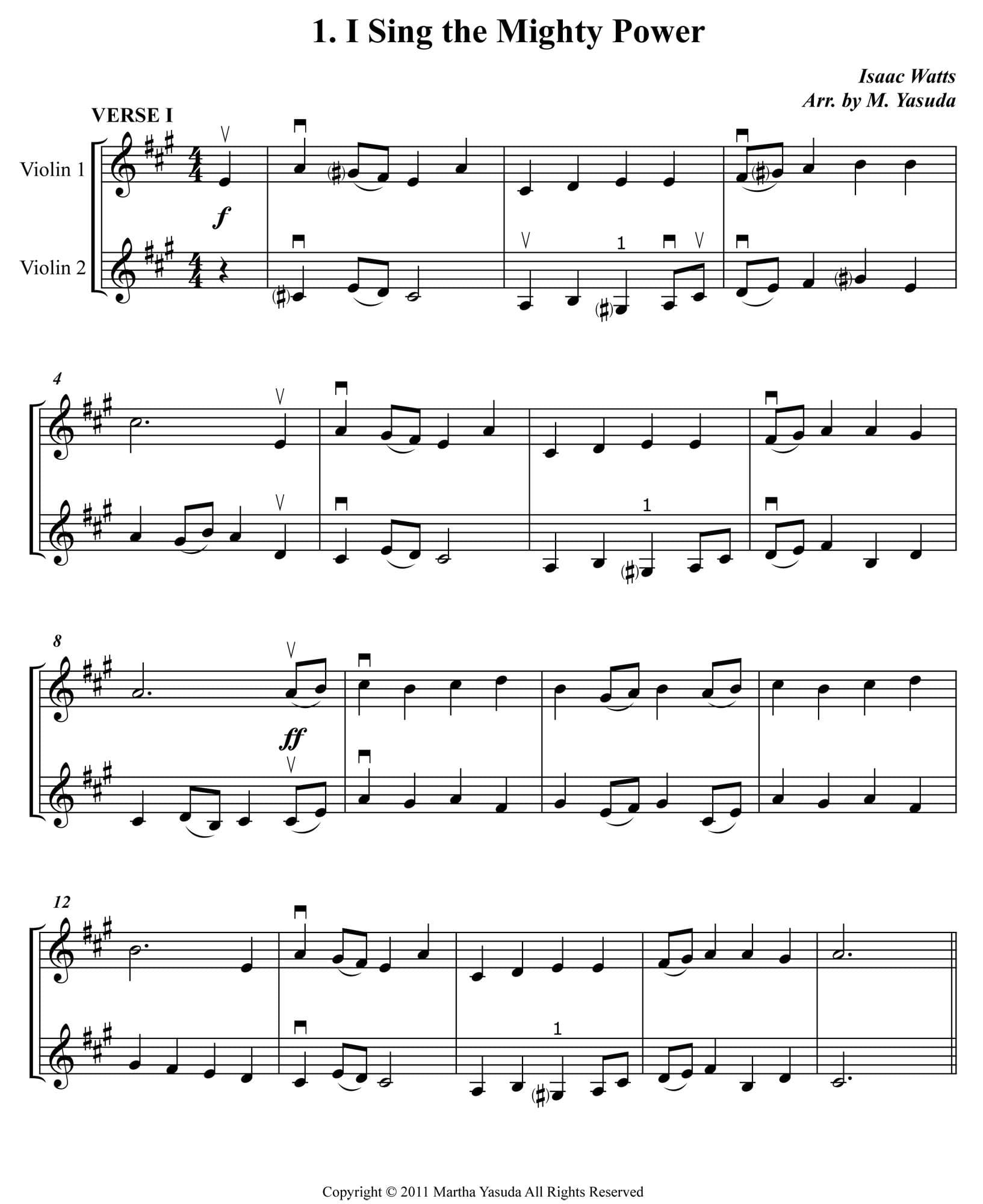 Yasuda, Martha - Hymn Melodies For Two Violins, Volume II - Digital Download